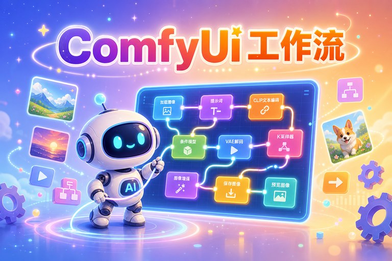 ComfyUI 工作流入门:看懂节点,搭出你的第一条出图流水线