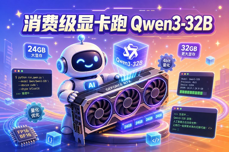 消费级显卡部署 Qwen3-32B（Q4_K_M）完全指南:显存测算、工具选择与国产卡适配
